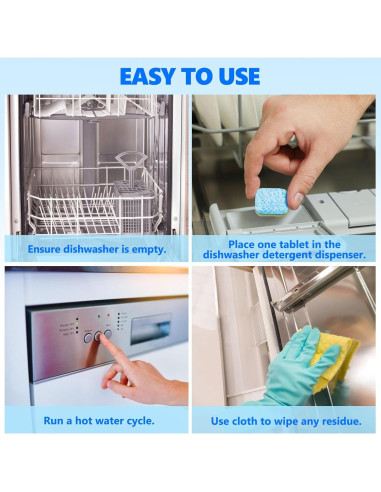 Tabletas Limpiadoras USKICH para Lavavajillas 24 Unidades