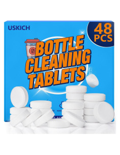 Tabletas de Limpieza USKICH para Botellas de Agua - 48 Unidades