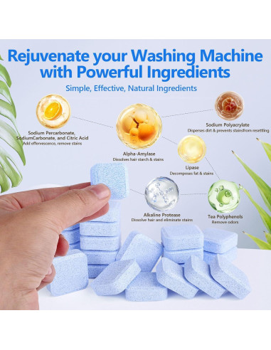 Limpiador de Lavadora USKICH 36 Tabletas para Mascotas