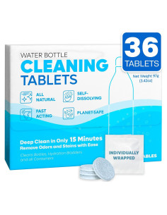 Tabletas de Limpieza Sudstainables para Botellas - Paquete 36