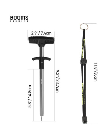 Quitanzuelos Booms Fishing R2 Aluminio 23x9 cm Negro