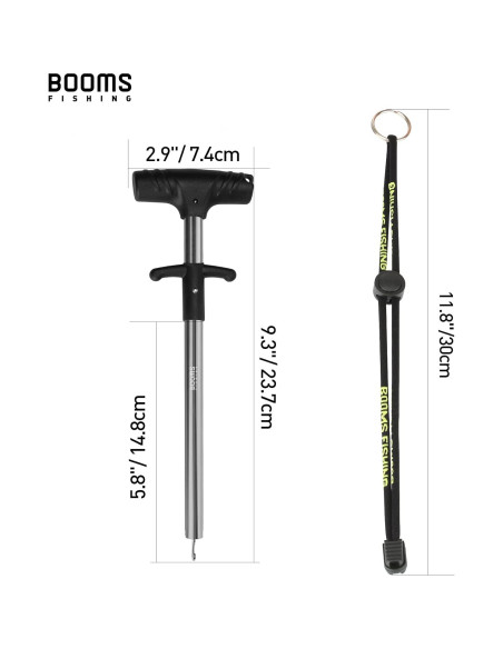Quitanzuelos Booms Fishing R2 Aluminio 23x9 cm Negro