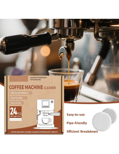 Tabletas Limpiadoras de Cafeteras HI FINE CARE, 24 Unidades