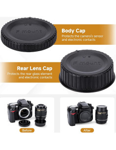 Kit de tapas JJC para cámaras Nikon DSLR - 2 piezas 2