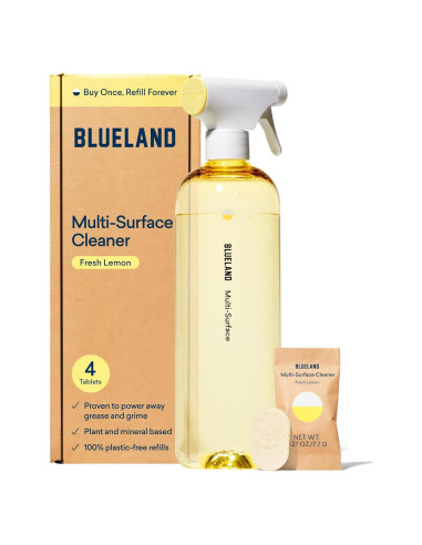 Limpiador Multi-superficie BLUELAND Set de Inicio 4 Tabletas 710 ml