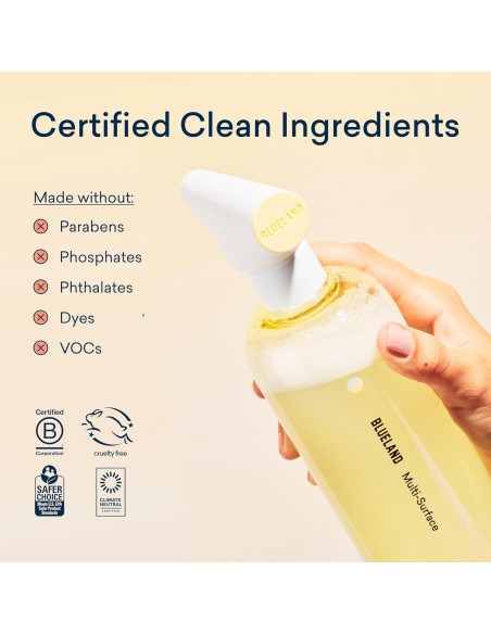 Limpiador Multi-superficie BLUELAND Set de Inicio 4 Tabletas 710 ml