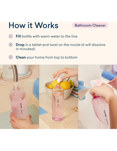 Limpiador de Baño Ecológico BLUELAND, Recarga 10 Tabletas 710 ml