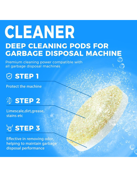 Tabletas Limpiadoras ROOAUG para Desechos - 30 Unidades Aroma Limón