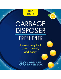 Ambientador Glisten para triturador de basura, 30 cápsulas limón 2