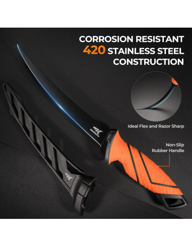 KastKing Kit de Herramientas de Pesca 8 Piezas - Acero Inoxidable