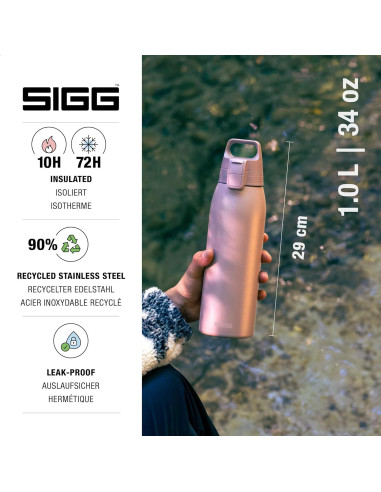 Botella de Agua Aislada SIGG Shield Therm 1L Acero Inoxidable