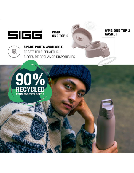Botella de Agua Aislada SIGG Shield Therm 1L Acero Inoxidable