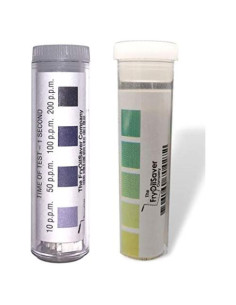 Kit de Prueba de Desinfectante FryOilSaver Co. 200 Tiras Cloro y Quat