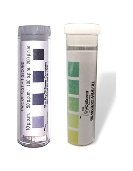 Kit de Prueba de Desinfectante FryOilSaver Co. 200 Tiras Cloro y Quat