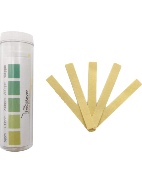 Kit de Prueba de Desinfectante FryOilSaver Co. 200 Tiras Cloro y Quat