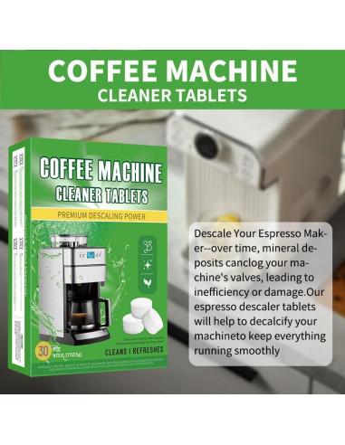 Tabletas Limpiadoras de Cafeteras HI FINE CARE - 30 Unidades