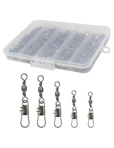 Ganchos de Pesca Beoccudo 210pcs Mosquetón Acero Inoxidable