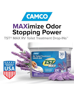 Camco TST MAX Tratamiento Inodoro RV 30 Drop-INs Lavanda 2