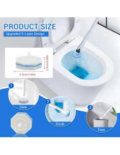 50 Recambios Desechables para Cepillo de Inodoro Gkweres 2