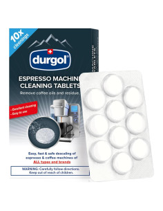 Tabletas de limpieza Durgol para máquinas de espresso, 10 unidades