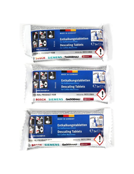 Tabletas Descalcificadoras Bosch Tassimo - 6 Unidades