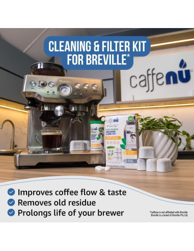 Kit de Limpieza Breville Caffenu - 52 Tabletas + 6 Filtros