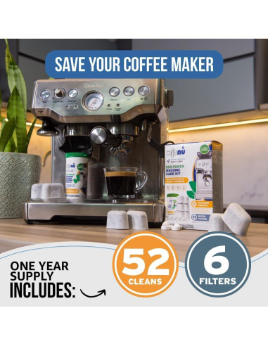 Kit de Limpieza Breville Caffenu - 52 Tabletas + 6 Filtros