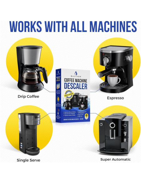 Limpiador Desincrustante para Cafeteras Bastion 6 Usos