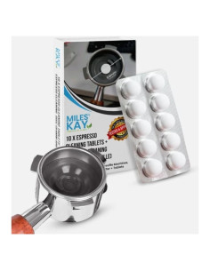 Combo Filtro Ciego 54mm + 10 Tabletas Limpieza Café Miles Kay