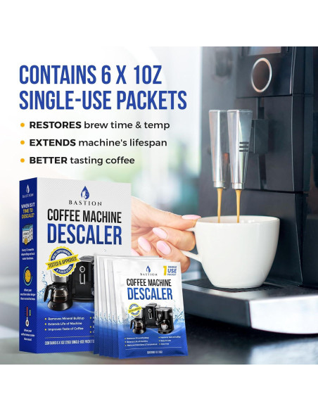 Limpiador Desincrustante para Cafeteras Bastion 6 Usos