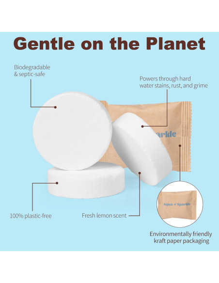 Tabletas Limpiadoras de Inodoro - Aroma a Limón - 18 Unidades