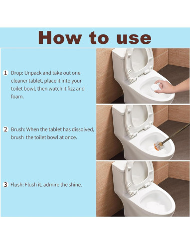 Tabletas Limpiadoras de Inodoro - Aroma a Limón - 18 Unidades