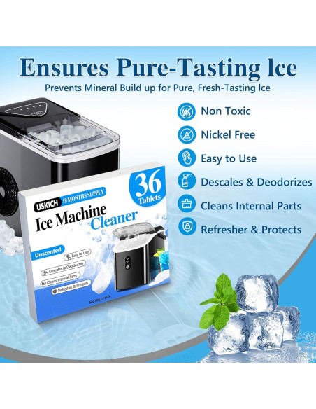 Tabletas Desincrustantes USKICH para Máquina de Hielo - 36 Unidades