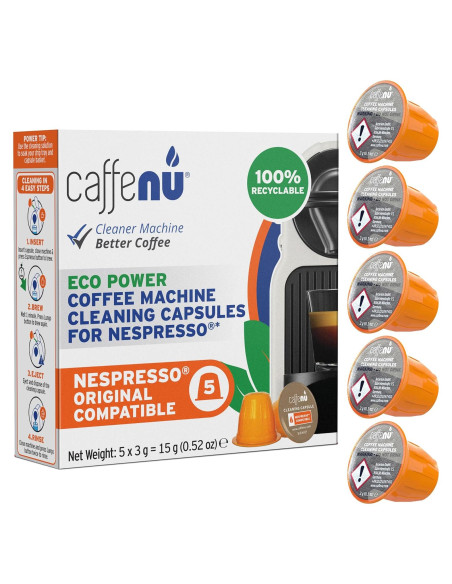 Cápsulas de limpieza Caffenu para Nespresso - 5 unidades