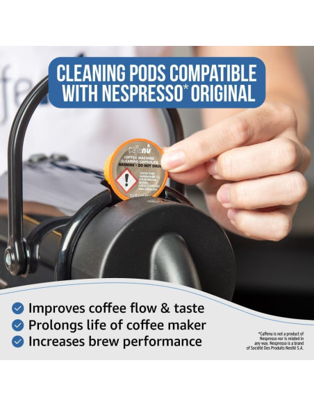 Cápsulas de limpieza Caffenu para Nespresso - 5 unidades