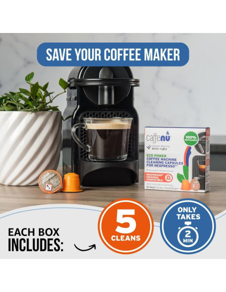 Cápsulas de limpieza Caffenu para Nespresso - 5 unidades