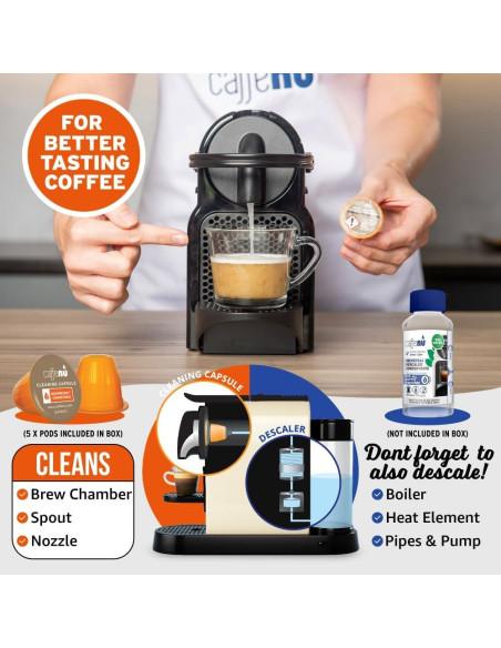 Cápsulas de limpieza Caffenu para Nespresso - 5 unidades