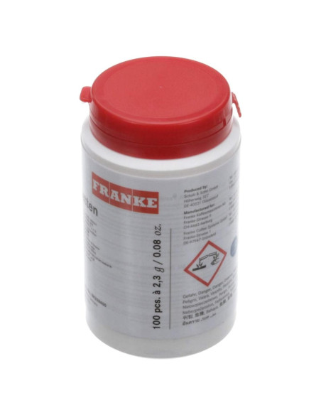 Tabletas de limpieza Franke Foodservice 1558090, 100 piezas Tabletas de limpieza Franke Foodservice 1558090, 100 piezas