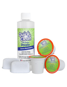 Paquete de Limpieza Rápida y Limpia para Cafeteras 4 Tazas + 2 Filtros