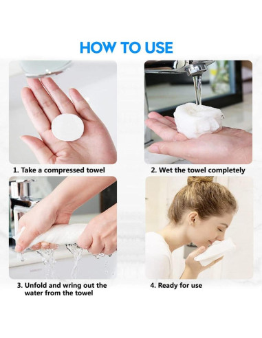 120 Toallas Comprimidas Desechables Herb Life - 22.1x22.9 cm