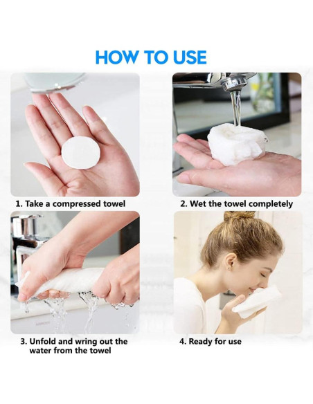 120 Toallas Comprimidas Desechables Herb Life - 22.1x22.9 cm