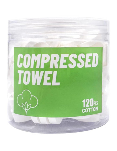 120 Toallas Comprimidas Desechables Herb Life - 22.1x22.9 cm