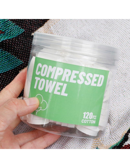 120 Toallas Comprimidas Desechables Herb Life - 22.1x22.9 cm