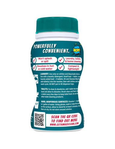 Tabletas de Blanqueador Ultra Concentradas AMAZE - 6 Botellas - Aroma Pradera - Limpieza Multisuperficie