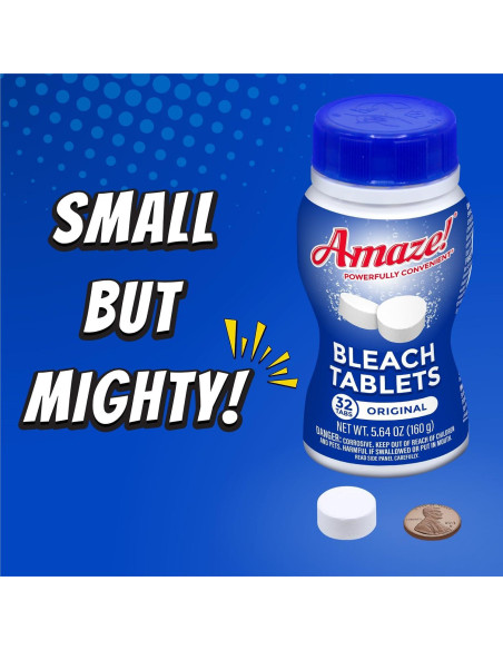 Tabletas de Blanqueador Ultra Concentradas AMAZE - 6 Botellas - Aroma Pradera - Limpieza Multisuperficie