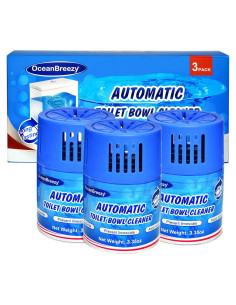 Limpiador de Inodoro OceanBreezy 3 Botellas 2800 Descargas