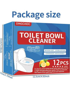 Tabletas de limpieza para inodoro DINGCAIDC - 12 unidades, ecológicas y efectivas 2