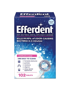 Limpiador de Dentaduras Efferdent Complete Clean 102 tabletas