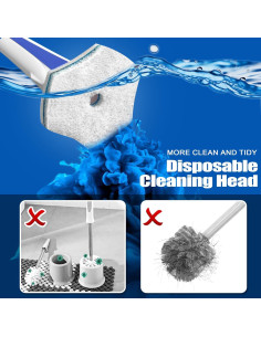 Cepillo de Inodoro Desechable JEHONN con 48 Recargas Azul 2