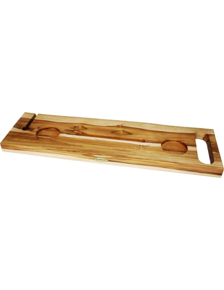 Bandeja de Baño EcoDecors Eleganto 76.2 cm Teak Sólido con Bisel Vivo